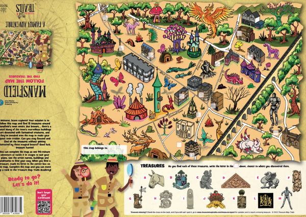 Front of Mansfield Treasure Map Trail