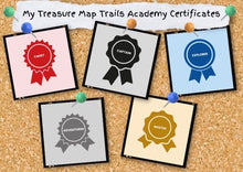 Load image into Gallery viewer, Download a cerificate when you&#39;ve completed your Treasure Map Trails
