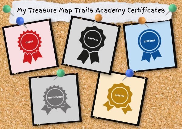 Download a cerificate when you've completed your Treasure Map Trails