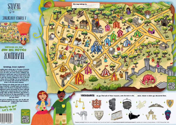 Front page of Warwick Treasure Map Trail