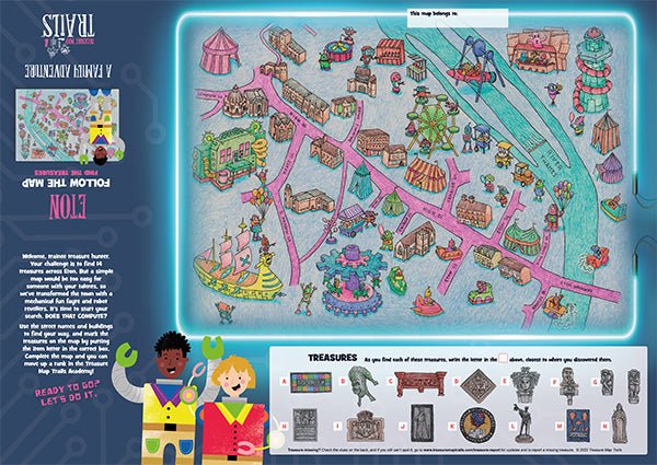 Eton Robot Funfair Theme Map | Treasure Map Trails